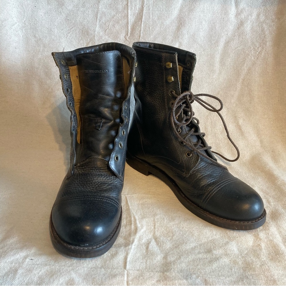 Frye Black Cap Toe Work Boots Men’s 9D